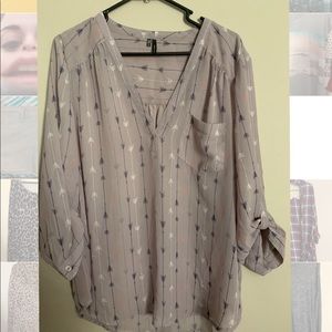 Maurices arrow print perfect blouse